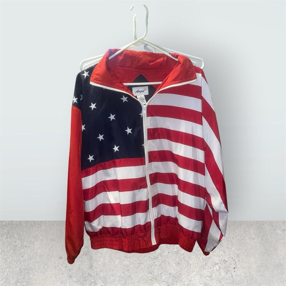 Women's American Flag Windbreaker